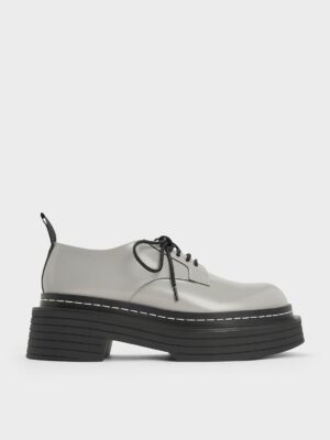 Charles & Keith - Lace-Up Platform Derbys