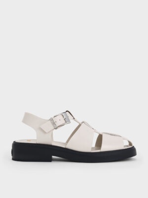 Charles & Keith - Leather Caged Sandals