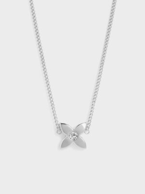 Charles & Keith - Felicity Flower-Motif Crystal Necklace