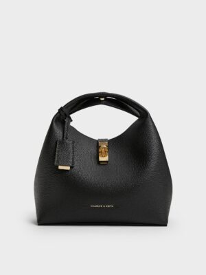 Charles & Keith - Chance Turn-Lock Bucket Bag
