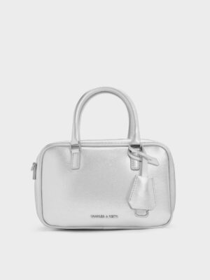 Charles & Keith - Mini Sianna Metallic Bowling Bag