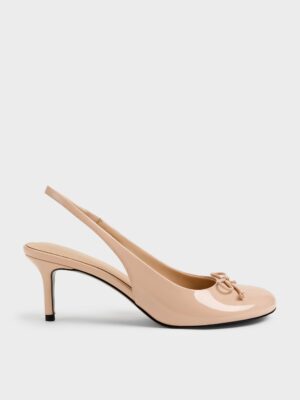Charles & Keith - Imani Patent Asymmetric Slingback Pumps