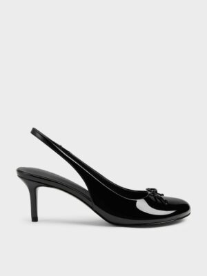 Charles & Keith - Imani Patent Asymmetric Slingback Pumps