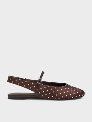 Charles & Keith - Imani Polka-Dot Slingback Flats