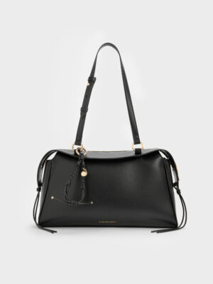 Charles & Keith - Haylen Braided-Charm Tote Bag