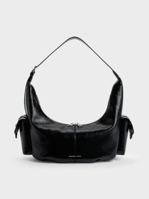 Charles & Keith - Large Bessie Side-Pocket Hobo Bag