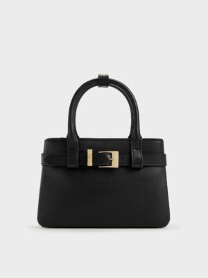 Charles & Keith - Jody Leather Belted Tote Bag
