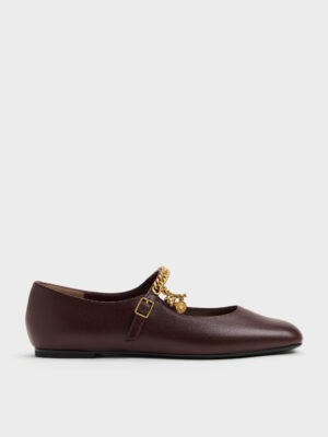 Charles & Keith - Double-Chain Charm Mary Jane Flats