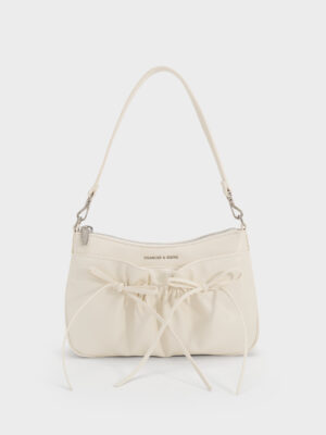 Charles & Keith - Mini Reese Ruched Bow Shoulder Bag