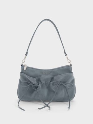 Charles & Keith - Mini Reese Ruched Bow Shoulder Bag