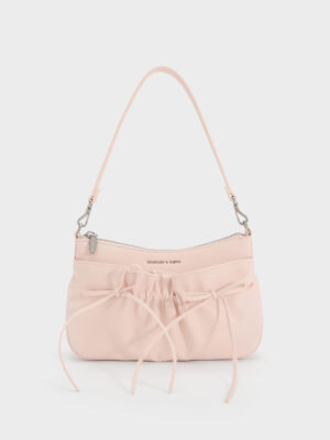 Charles & Keith - Mini Reese Ruched Bow Shoulder Bag