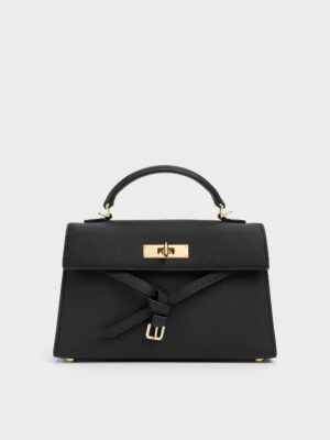 Charles & Keith - Tricha Knotted-Belt Top Handle Bag