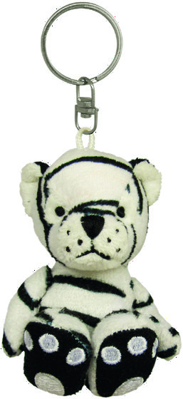 PetJes 990305 White Tiger Animal Plush Keychain Soft Toy
