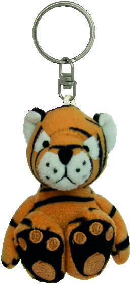 PetJes 990306 Tiger Animal Plush Keychain Soft Toy