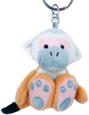 PetJes 990315 Squirrel Monkey Animal Plush Keychain Soft Toy