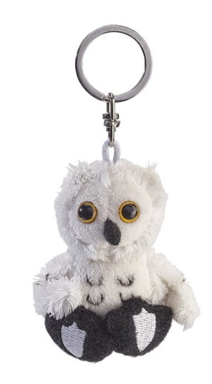 PetJes 990328 Snowy Owl Animal Plush Keychain Soft Toy