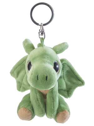 PetJes 991596 Green Dragon Plush Glitter Eyes Keychain Soft Toy