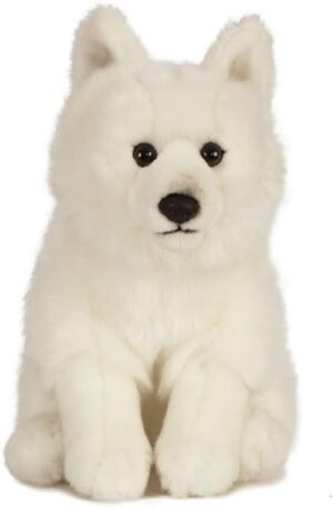 Living Nature AN426 Arctic Fox White Sitting Soft Plush Toy