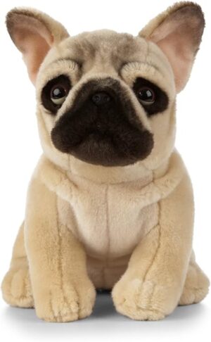 Living Nature AN452 French Bulldog Fawn Sitting Frenchie Dog Soft Plush Toy