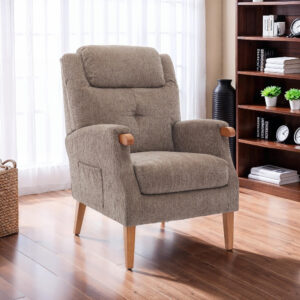 Isla Fabric Fireside Chair - Mink / Fabric