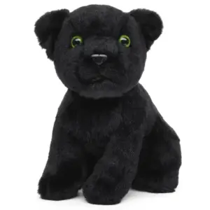 Uni Toys J40342A-PA Panther Cub Black 18cm Sitting Baby Soft Plush Toy