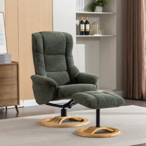 Mandalay ChaCha Fabric Recliner Chair - Chacha Fern / Free Footstool / Fabric