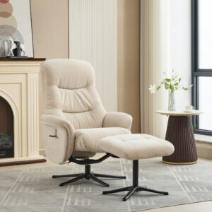 Nevada Plush Fabric Recliner - Barley / Fabric