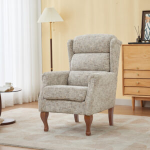 Nova Wingback Fireplace Chair - Frost / Fabric