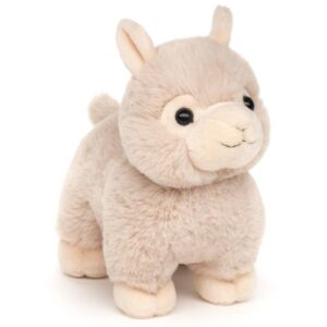 Uni Toys BLA1825 Alpaca Beige 18cm Cute Standing Soft Plush Toy