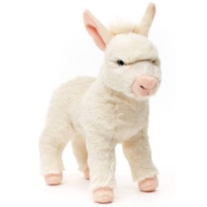 Uni Toys J91304R-3 Baroque Donkey 30cm Standing Albino White Plush Toy