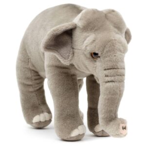 Uni Toys F92043 Elephant 24cm Standing Grey Plush Toy