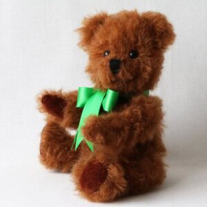 Canterbury Bears Hamish Jr. — Traditional Jointed Mohair Bear with Bow, Small
