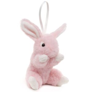 Uni Toys BH163A25H-PI Bunny Light Pink with Hanging Loop 15cm Rabbit Plush Toy