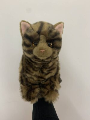 Faithful Friends FTC03 Tabby Cat brown Stripe Sitting Cuddly Plush Soft Toy