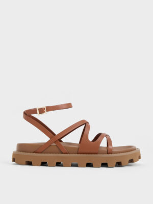 CHARLES & KEITH - Crossover Ankle-Strap Sandals