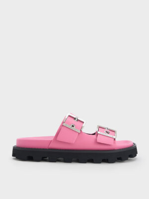 CHARLES & KEITH - Trill Grommet Double-Strap Sandals