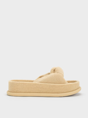 Charles & Keith - Loey Textured Knotted Slides