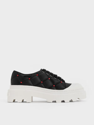 CHARLES & KEITH - Dahlia Heart-Print Chunky Sneakers