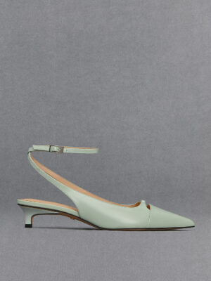 CHARLES & KEITH - Leather Kitten-Heel Pumps