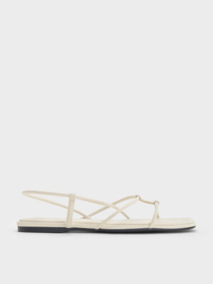 Charles & Keith - Square-Toe Strappy Sandals