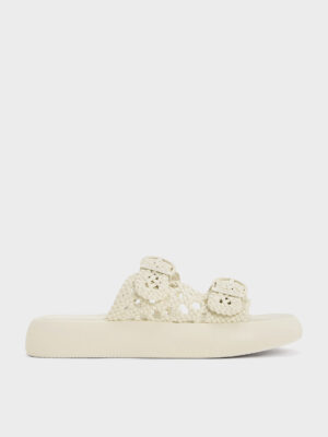 CHARLES & KEITH - Woven Double-Strap Buckled Sandals