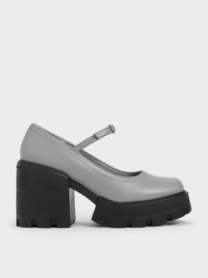 CHARLES & KEITH - Buckled Platform Mary Janes
