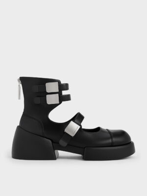 CHARLES & KEITH - Robbie Ankle-Strap Mary Jane Boots