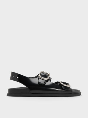 CHARLES & KEITH - Buckled Double-Strap Slingback Sandals