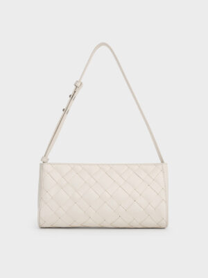 Charles & Keith - Ivette Woven Elongated Shoulder Bag