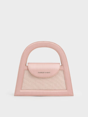 Charles & Keith - Este Glittered Top Handle Bag