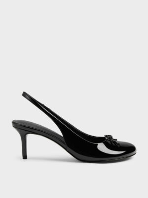 Charles & Keith - Imani Patent Asymmetric Slingback Pumps