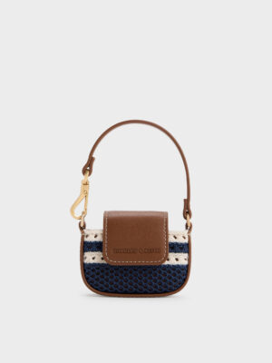 Charles & Keith - Ida Striped Knitted Micro Pouch