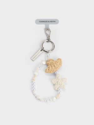 Charles & Keith - Crochet Seashell-Starfish Beaded-Handle Charm