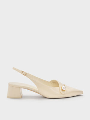 Charles & Keith - Marie Pearl Slingback Pumps